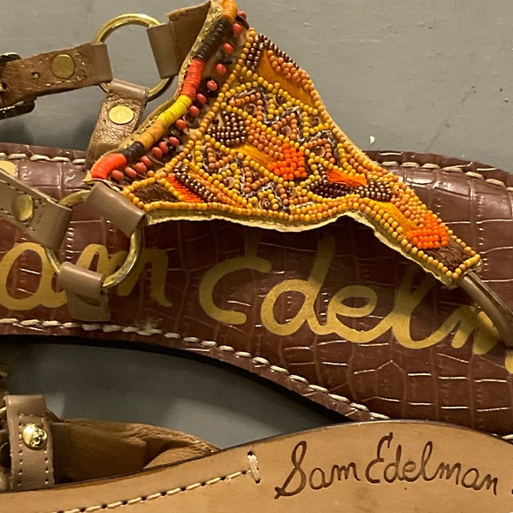 Sam Edelman nwt boho style Greta sandals embroidered design - Picture 4 of 8